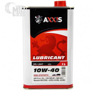 Масло моторн. AXXIS 10W-40  DZL Light     (Канистра 1л)